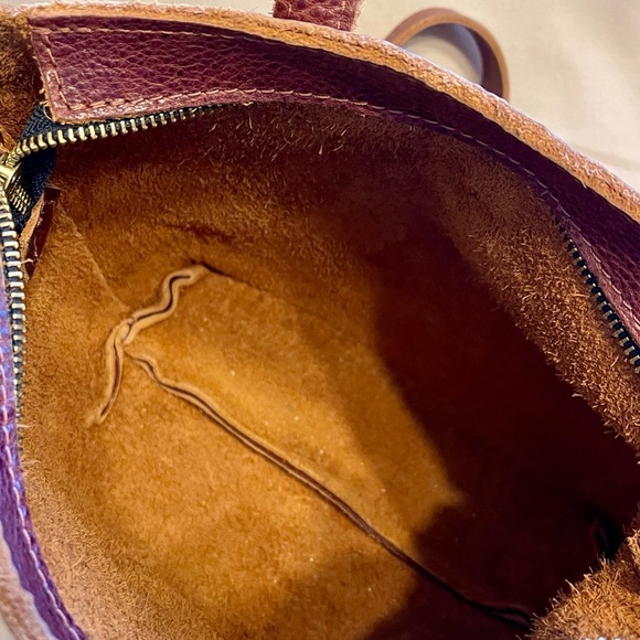 Portland Leather Crossbody Mini in Nutmeg with Leather Tassel - Picture 8 of 13